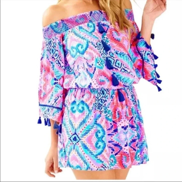 Lilly Pulitzer Dresses & Skirts - Lilly Pulitzer Joelle Dress Solar Opposite Tassels Size Small